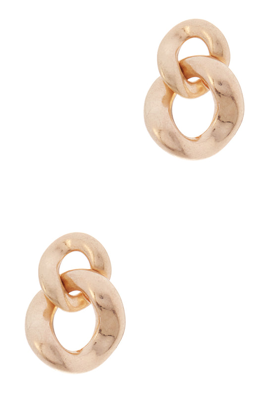 Circle Link Statement Earring