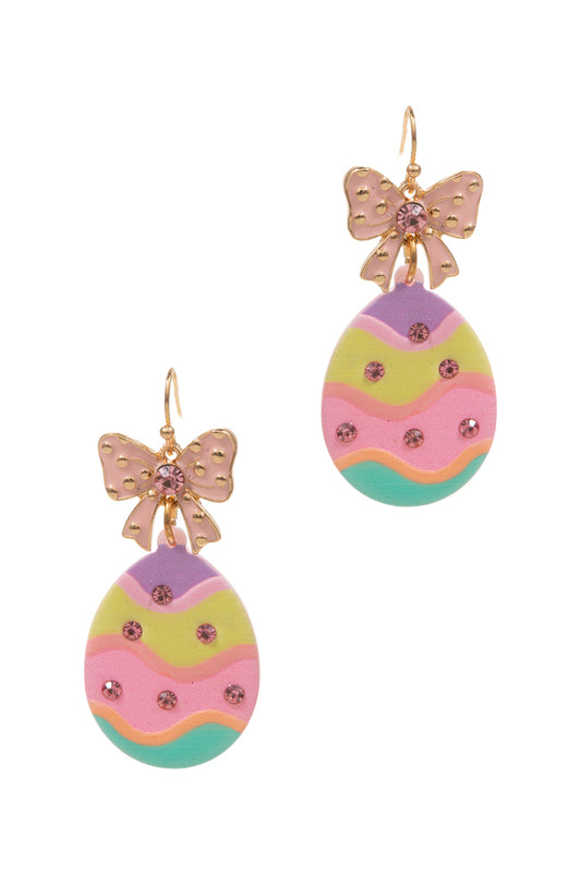 Easter Egg Hook Earring with Bow
