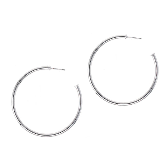 50MM Hoop Earring - Shiny Silver