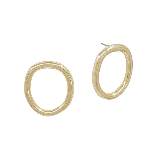 Round Post Earring - Gold
