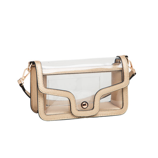Rectangle Clear Bag - Gold