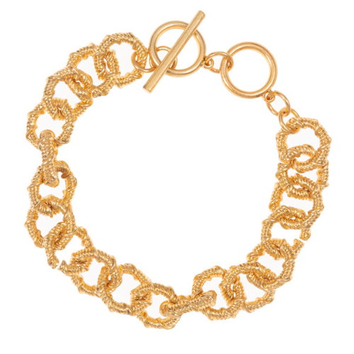 Chunky Chain Bracelet with Toggle Closure