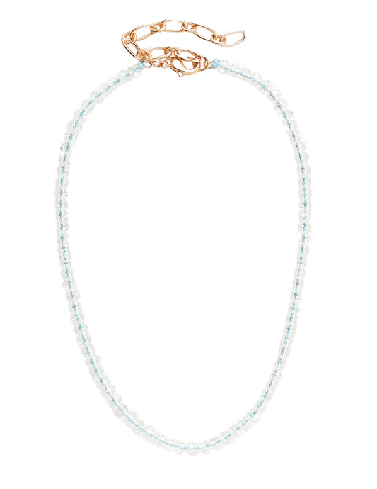 Cord and Clear Bead Necklace