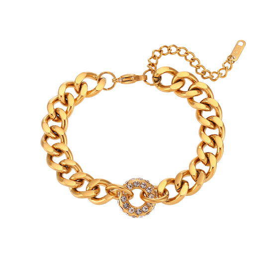 Chunky Circle CZ Bracelet