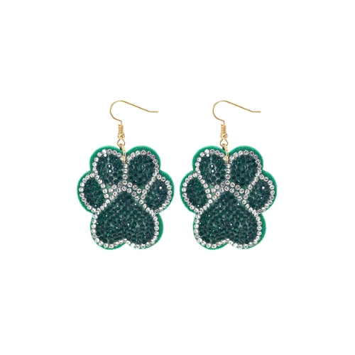 Crystal Paw Cushion Earring