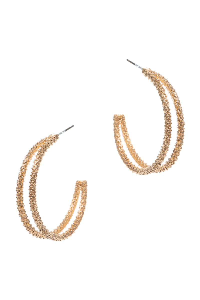 Double Strand Textured Hoop