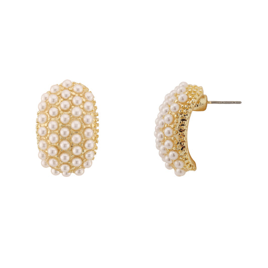 Pearl Cluster Post Earring