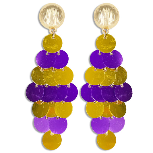 LSU Sequin Drop Earring