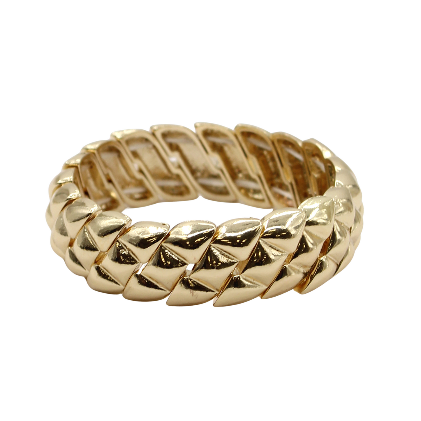 Gold Metal Stretch Bracelet