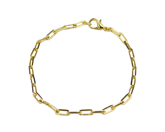 18K Gold Filled Mini Paper Clip Bracelet