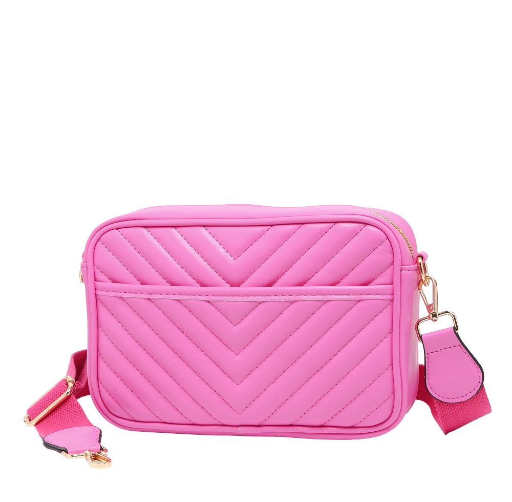 Quilted Everyday Purse - Fuchsia