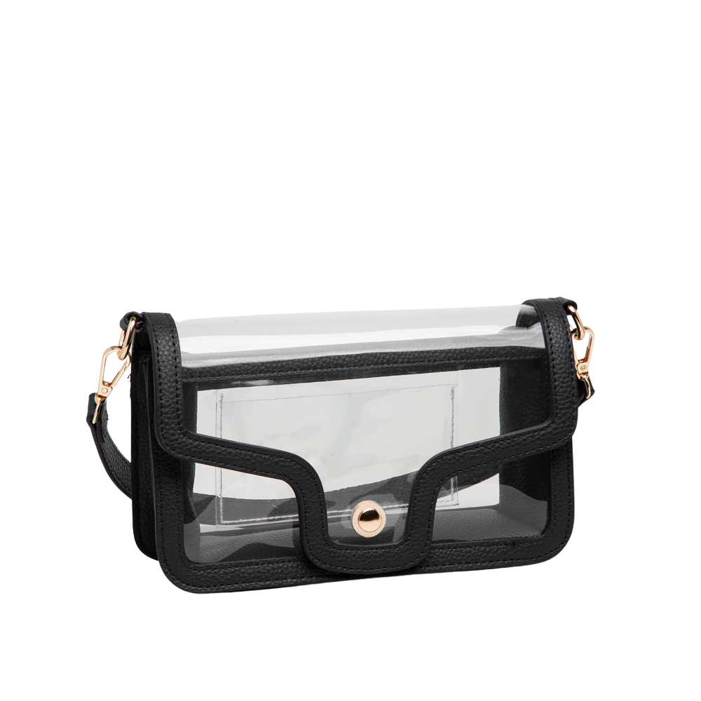 Rectangle Clear Bag - Black