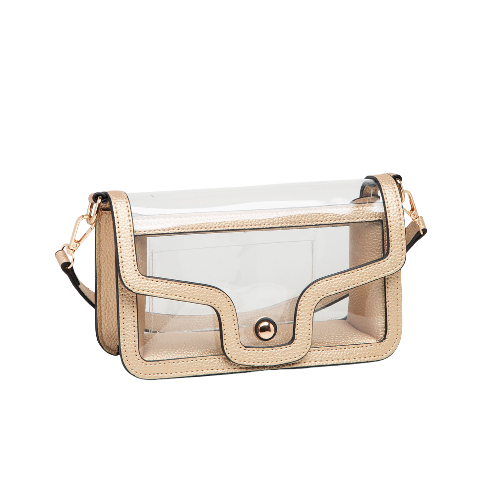 Rectangle Clear Bag - Gold