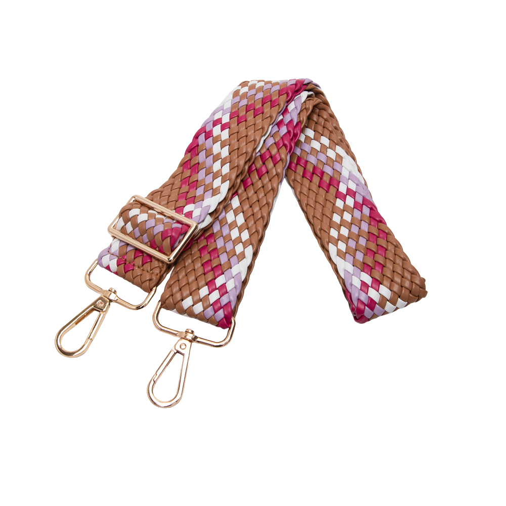 Woven Purse Strap - Lavender, Fuchsia and Brown