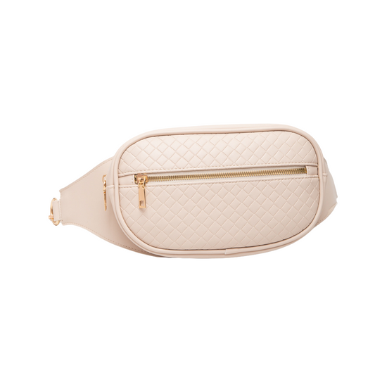 Woven Crossbody - Beige