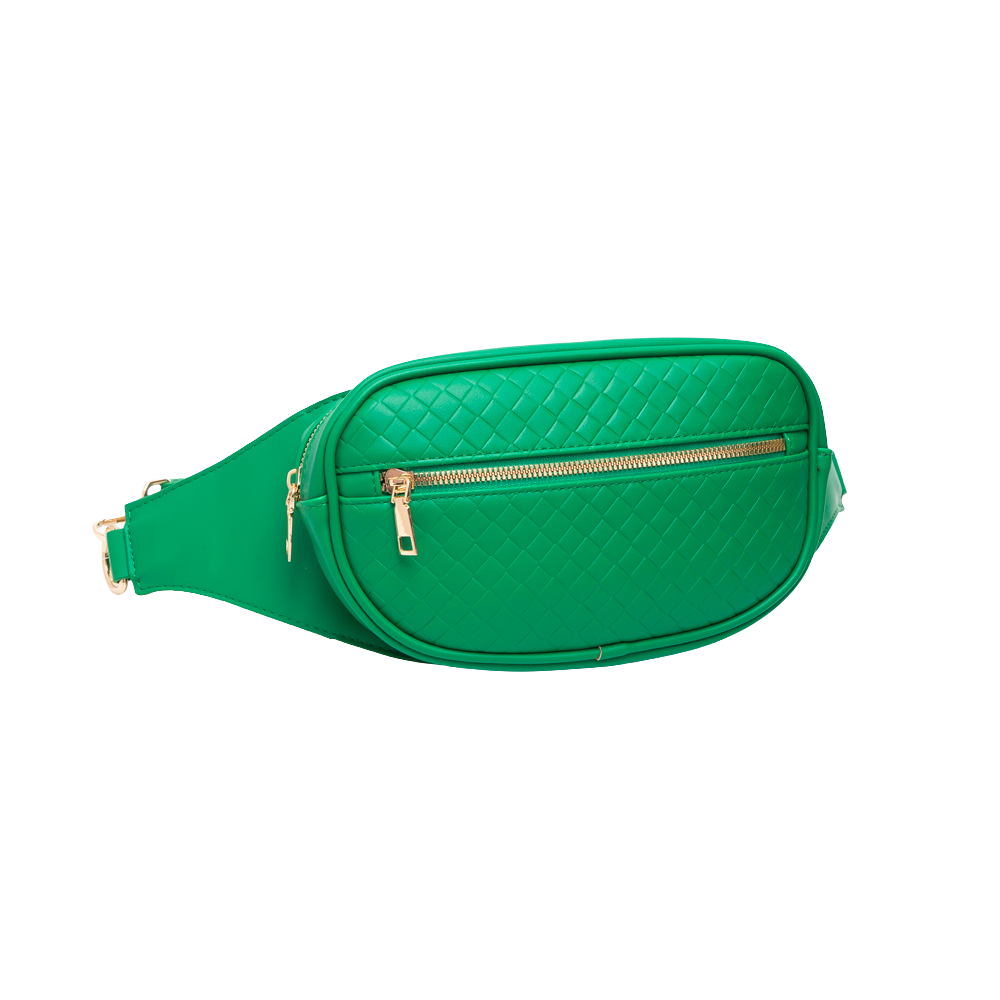 Woven Crossbody - Kelly Green