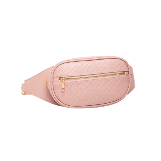 Woven Crossbody - Pink