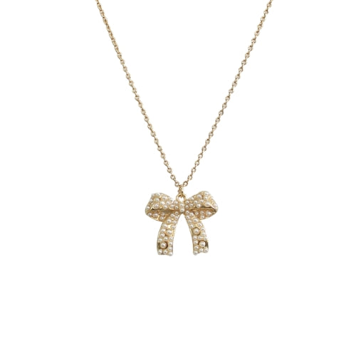 Pearl Bow Necklace