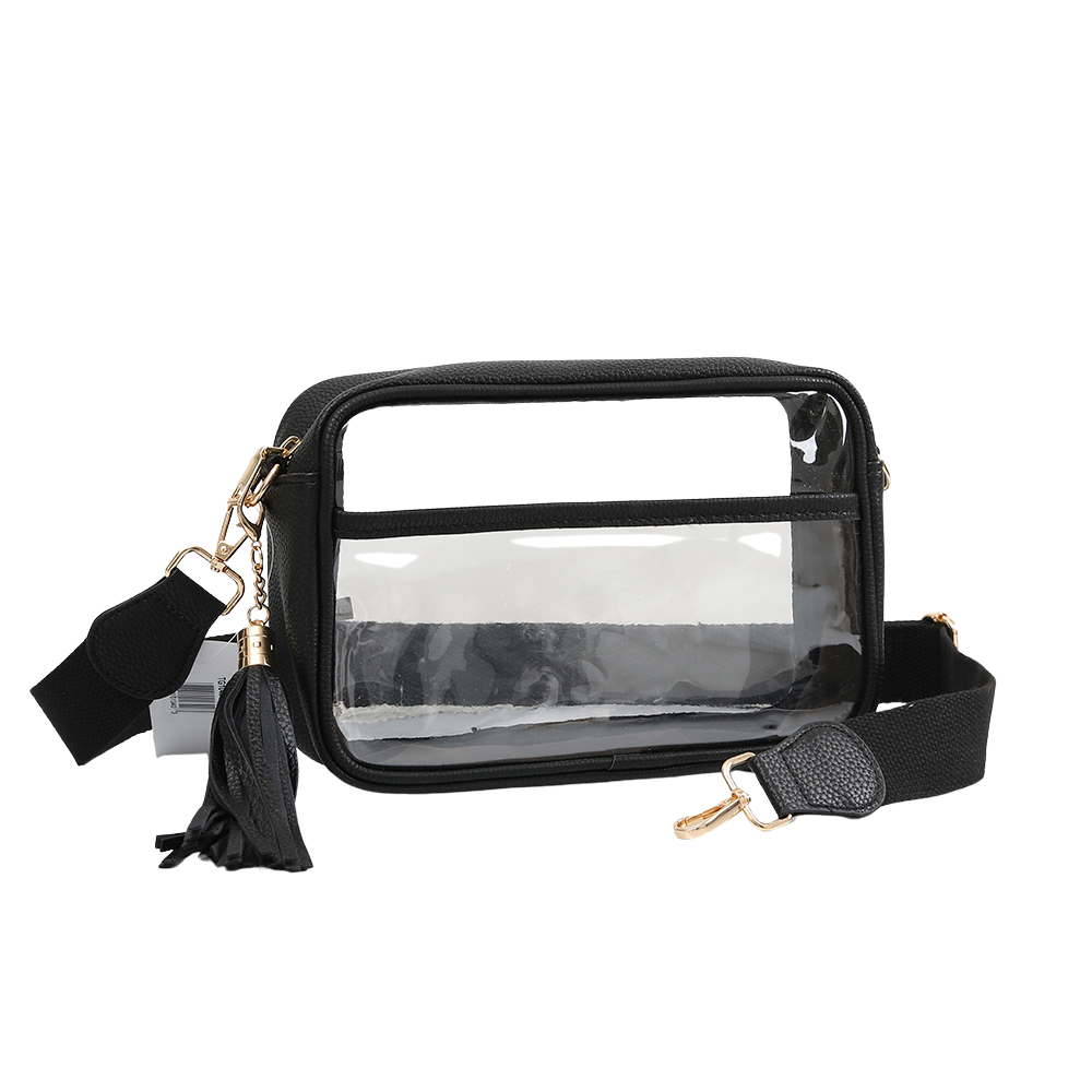 Clear Camera Crossbody Bag - Black