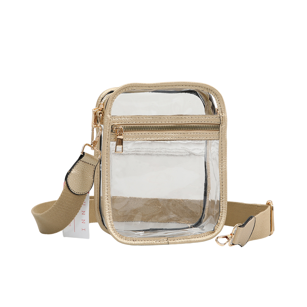 Clear Mini Crossbody Bag - Gold