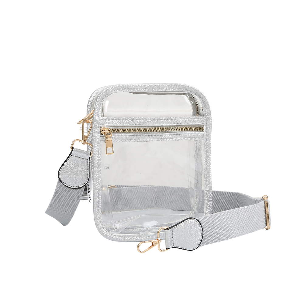 Clear Mini Crossbody Bag - Silver