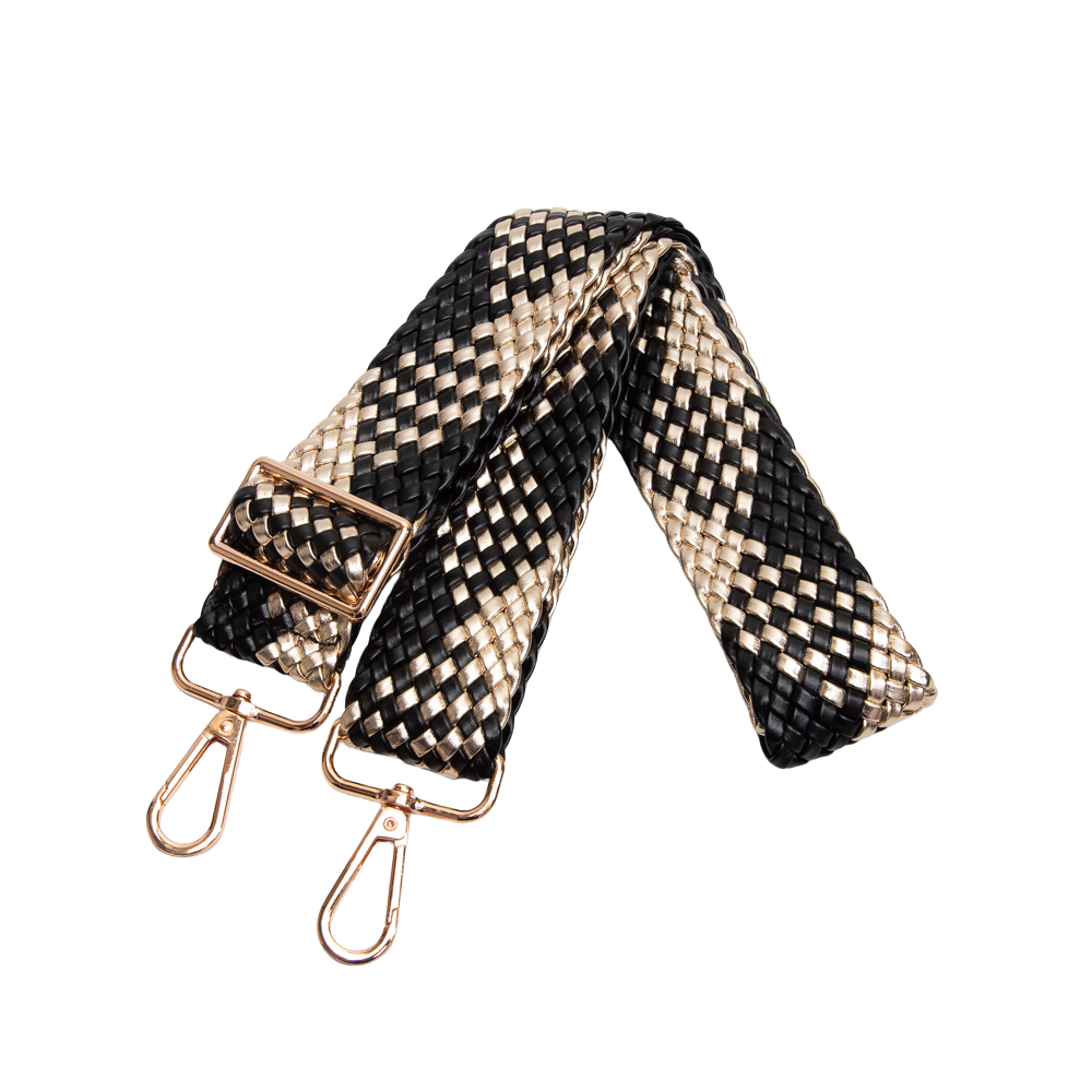 Woven Purse Strap - Black & Gold