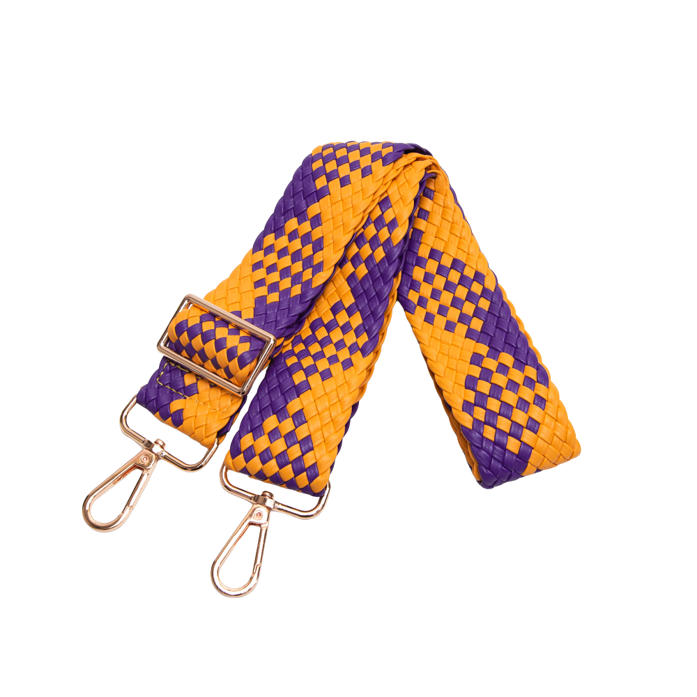 Woven Purse Strap - Purple & Yellow