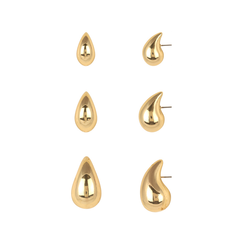 Set of Three Teardrop - Gold