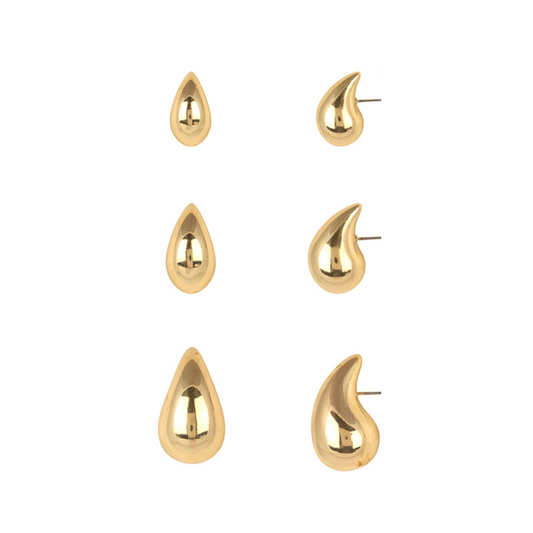 Set of Three Teardrop - Gold