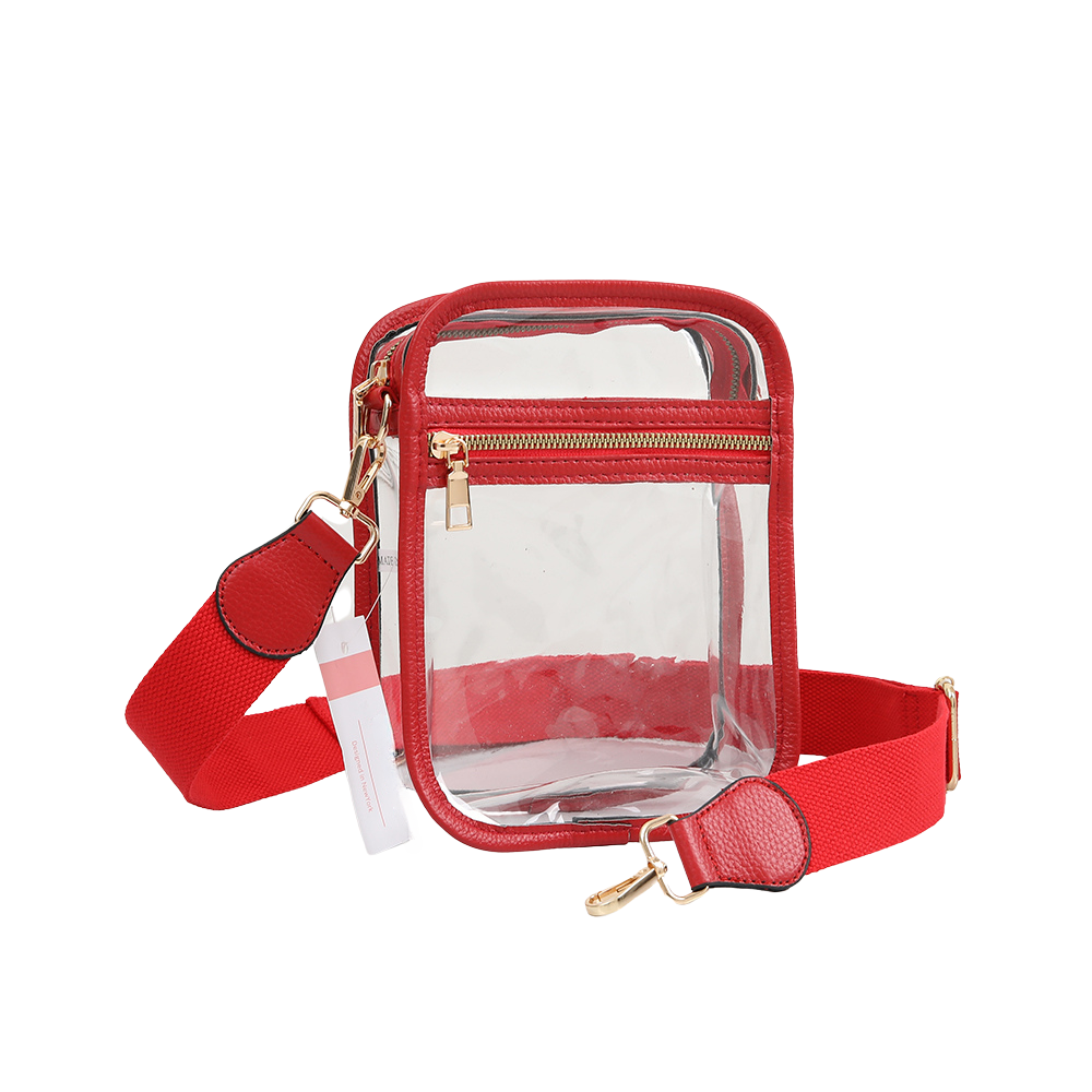 Clear Mini Crossbody Bag - Red