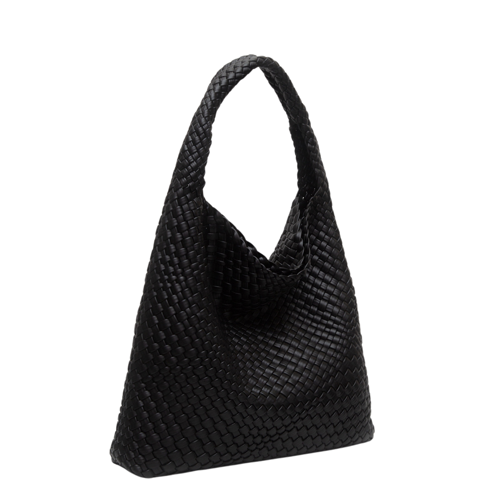 Handmade Woven Shoulder Bag - Black