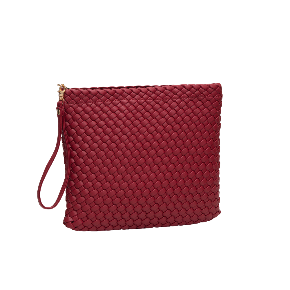 Woven Handmade Clutch - Burgundy