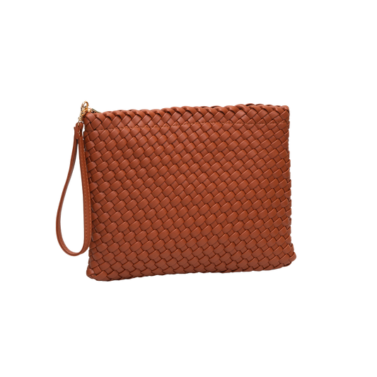 Woven Handmade Clutch - Tan