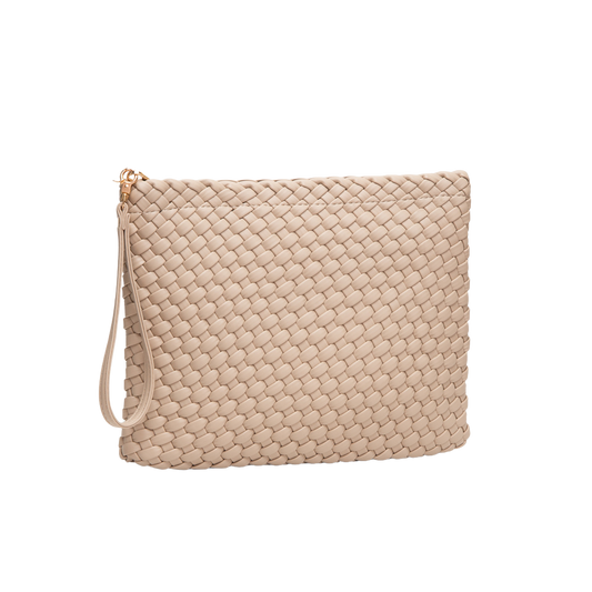 Woven Handmade Clutch - Beige