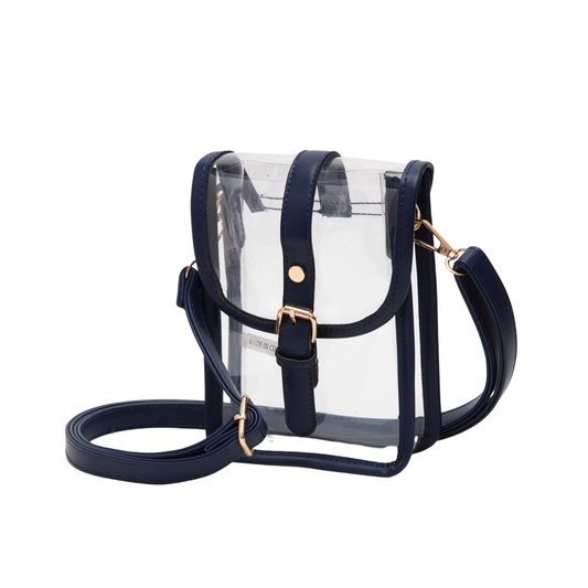 Clear Buckle Crossbody - Navy