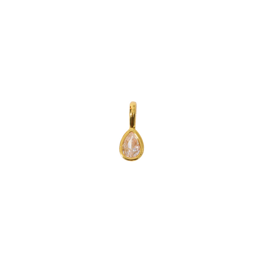 Clear Stone Drop Charm