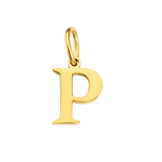 Gold Initial Charm - P