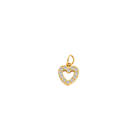 Tiny CZ Heart Charm