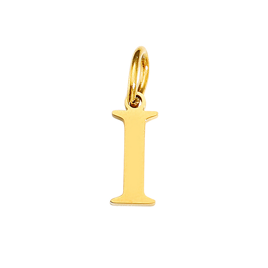 Gold Initial Charm - I