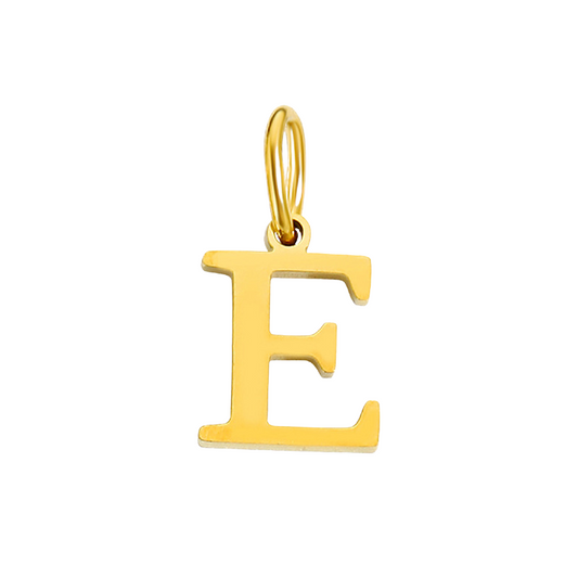 Gold Initial Charm - E