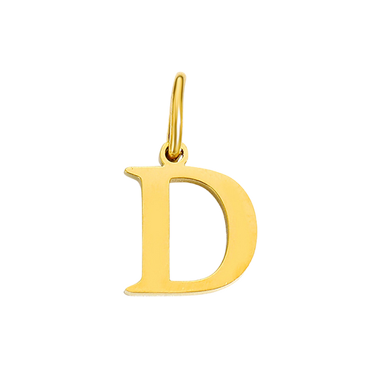 Gold Initial Charm - D