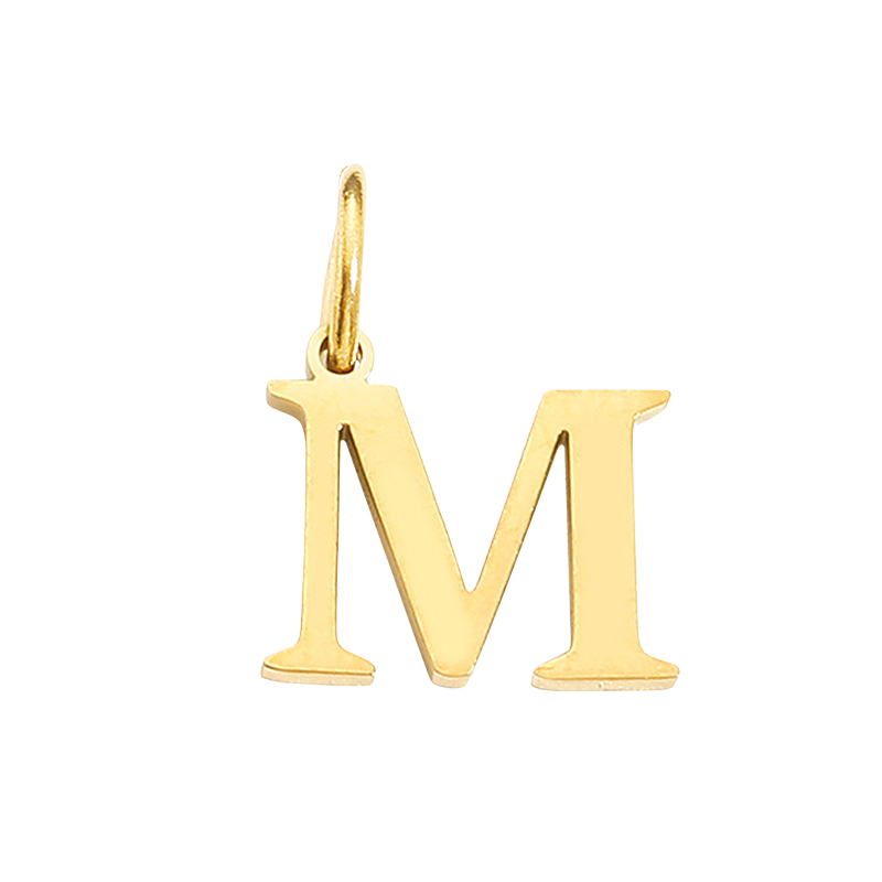 Gold Initial Charm - M