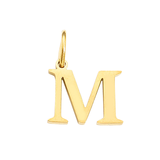 Gold Initial Charm - M