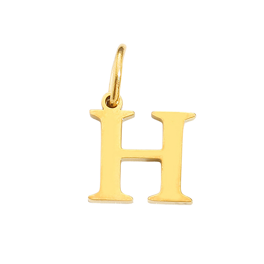 Gold Initial Charm - H