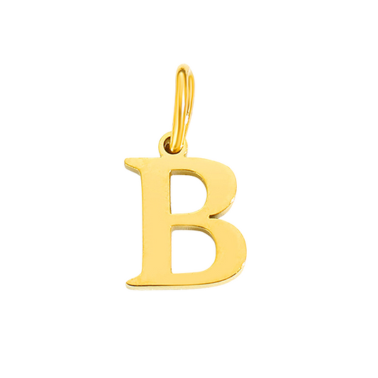 Gold Initial Charm - B