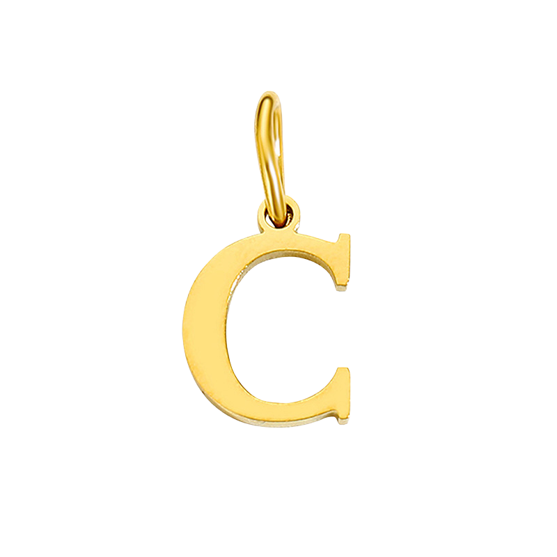 Gold Initial Charm - C