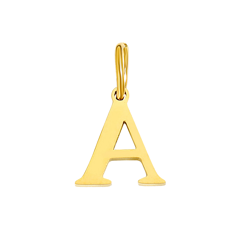 Gold Initial Charm - A