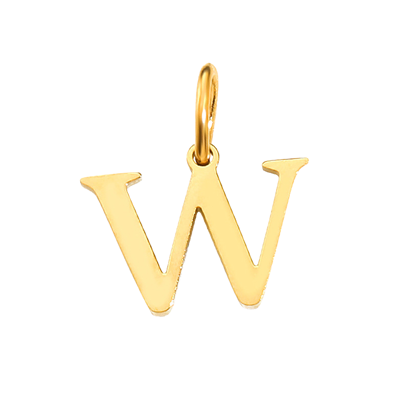 Gold Initial Charm - W