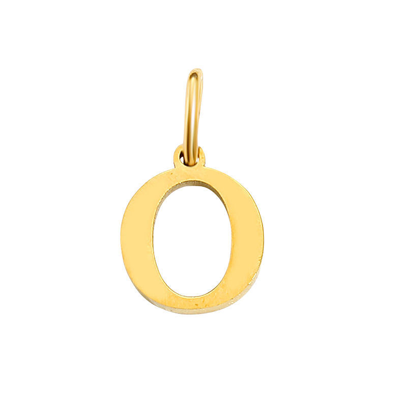 Gold Initial Charm - O