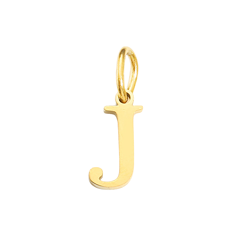 Gold Initial Charm - J